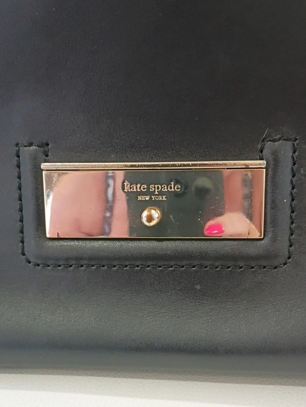 Kate Spade Black Structured Top-Handle Satchel with Adjustable Crossbody Strap